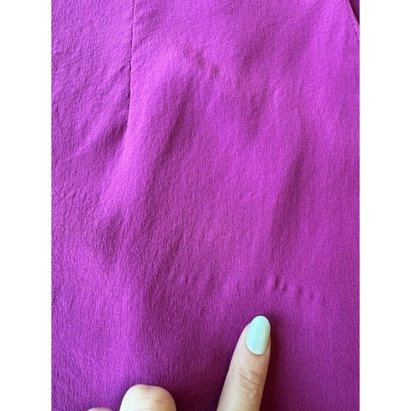 Jenny Han Women's Pink Silk Dress One Shoulder Ruffle Accent Small - Picture 3 of 13